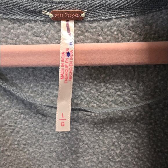 Free People Sidewalk Sweatshirt in Mallard Combo Size Large EUC *READ - Picture 6 of 8